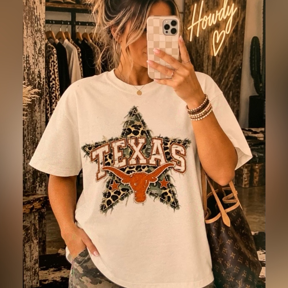 Texas Longhorns Comfort Colors Graphic Tshirt Ivory Small-XL